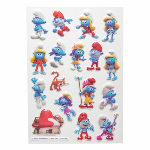 Inkology Inc. Smurfs Puffy Stickers Perspective: top