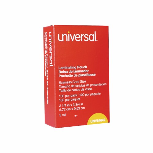 Universal® POUCH,BUSINESS CRD,100/BX UNV84642 Perspective: top