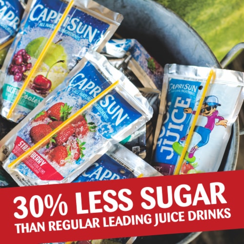 Capri Sun Strawberry Juice Box Pouches Perspective: top