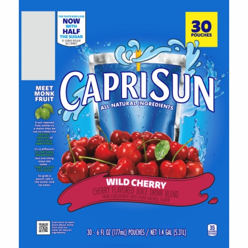 Capri Sun® Wild Cherry Flavored Juice Drink Blend Pouches Perspective: top