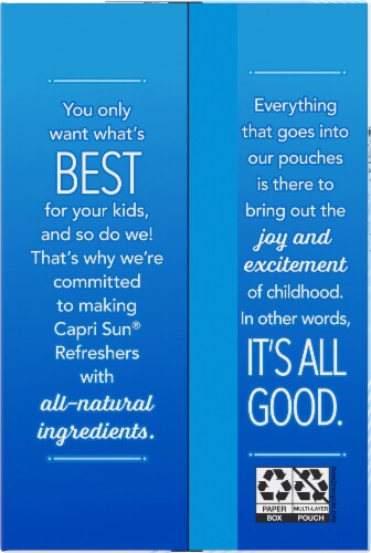 Capri Sun Refreshers Very Berry Punch Juice Drink Blend Pouches Perspective: top
