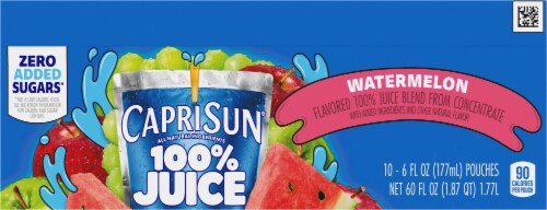 Capri Sun® Watermelon Juice Blend Pouches Perspective: top