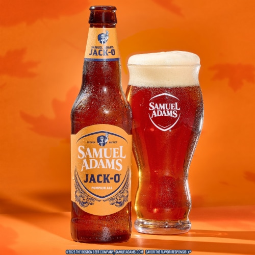 Samuel Adams Jack-O Pumpkin Ale Seasonal Beer Perspective: top