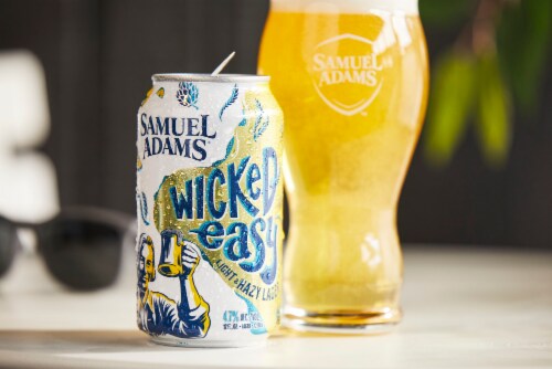 Samuel Adams Wicked Easy Beer Light & Hazy Lager Perspective: top