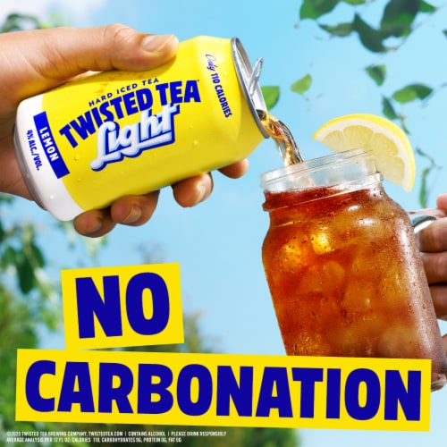 Twisted Tea Light Lemon Hard Iced Tea Perspective: top