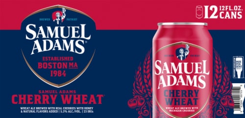Samuel Adams® Cherry Wheat® Ale Beer Cans Perspective: top