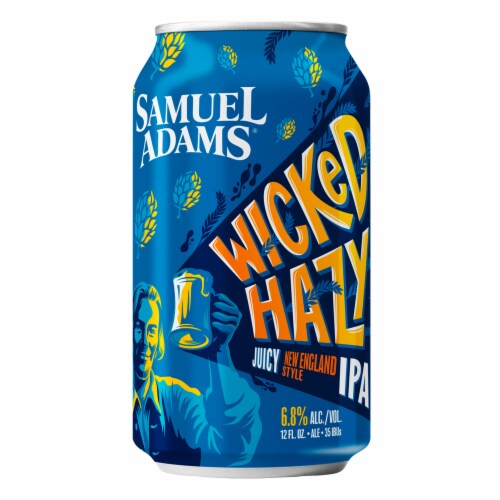 Samuel Adams Wicked Hazy New England IPA Beer Perspective: top