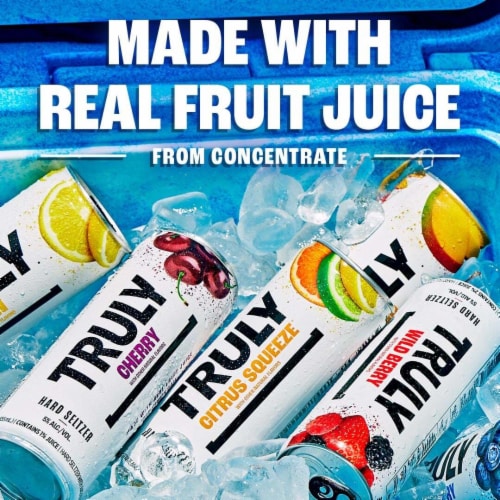 TRULY Hard Seltzer Tropical Variety Mix Pack Perspective: top