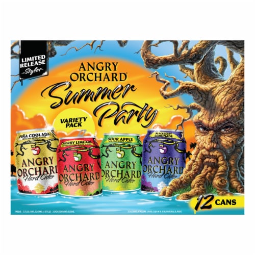 Angry Orchard Hard Cider Summer Party Pack Variety Beer Perspective: top