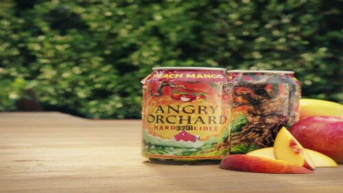 Angry Orchard® Peach Mango Hard Cider Beer Perspective: top