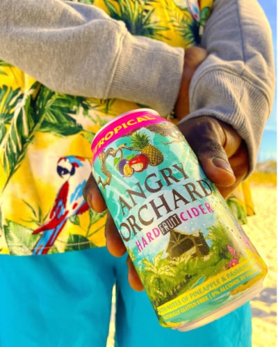 Angry Orchard Tropical Fruit Hard Cider Beer Perspective: top