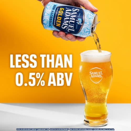 Samuel Adams Golden Non-Alcoholic Golden Beer Perspective: top
