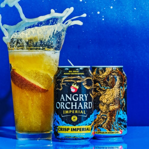 Angry Orchard Crisp Imperial Hard Cider Beer Perspective: top