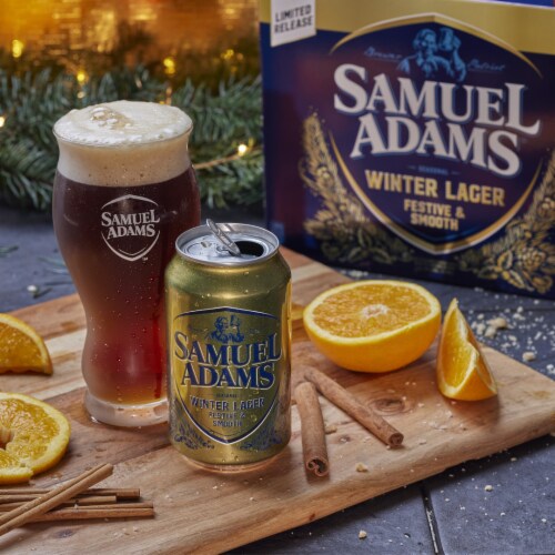 Samuel Adams Winter Lager Seasonal Beer Perspective: top