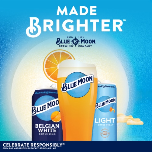 Blue Moon Mango Wheat Ale Fruity Craft Beer Perspective: top