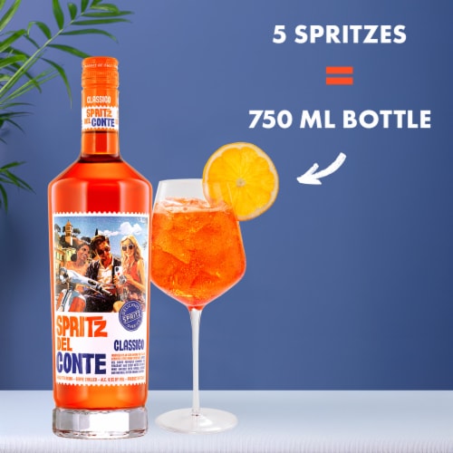 Spritz Del Conte Classico Aperitif-Style Italian Spritz Cocktail Perspective: top