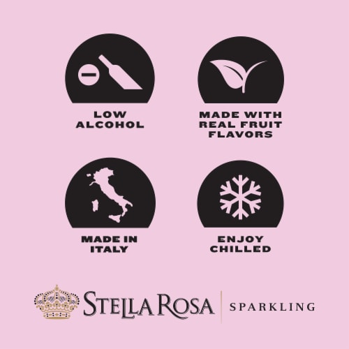 Stella Rosa Moscato Rose Sparkling Italian Rose Wine Perspective: top