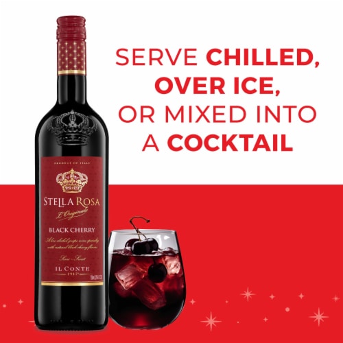 Stella Rosa Black Cherry Semi-Sweet Italian Red Wine Perspective: top
