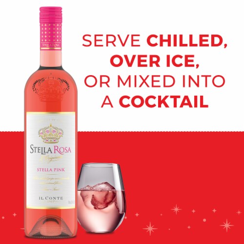 Stella Rosa Pink Semi-Sweet Italian Rose Wine Perspective: top