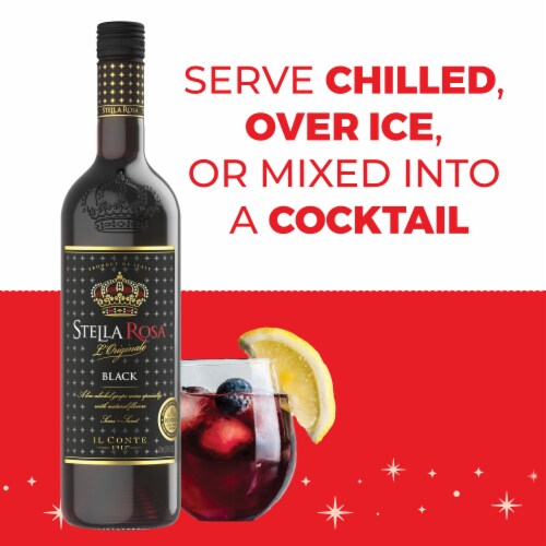 Stella Rosa Black Semi-Sweet Italian Red Wine Perspective: top