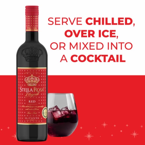 Stella Rosa Red Semi-Sweet Italian Red Wine Perspective: top