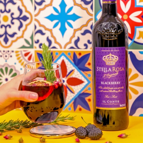 Stella Rosa Blackberry Semi-Sweet Red Wine Perspective: top