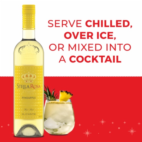 Stella Rosa Pineapple Semi-Sweet Moscato Italian White Wine Perspective: top