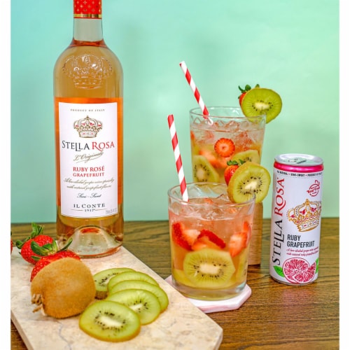 Stella Rosa Grapefruit Semi-Sweet Italian Rose Wine Perspective: top