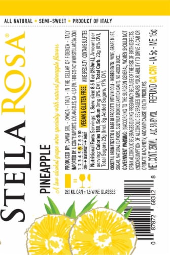 Stella Rosa Pineapple Semi-Sweet Italian White Wine Perspective: top