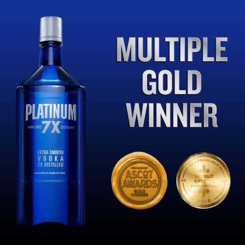 Platinum 7X Vodka - 80 Proof Perspective: top
