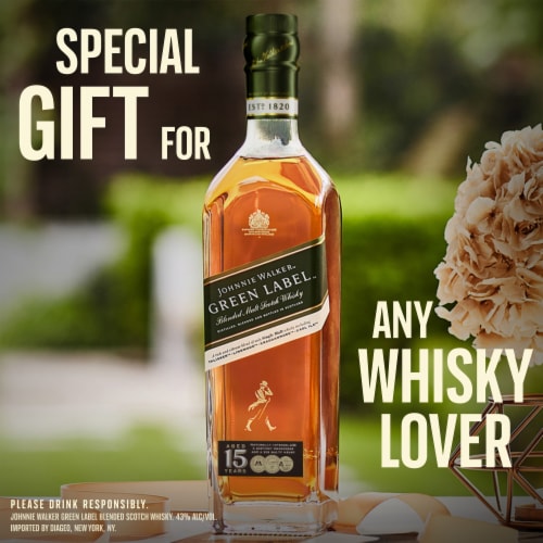 Johnnie Walker Whisky - Blended Malt Scotch JW Green Label Perspective: top
