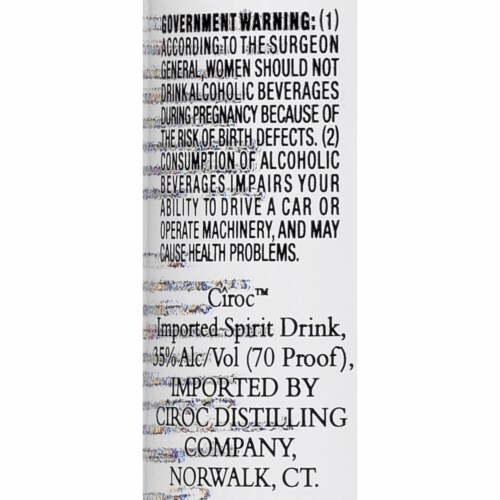 Ciroc Vodka Red Berry Perspective: top
