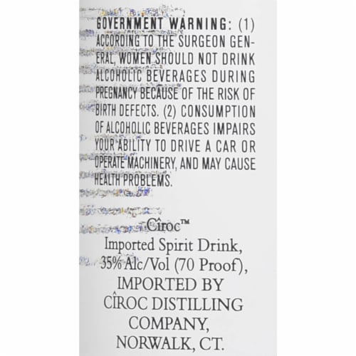 Ciroc Vodka Red Berry Perspective: top