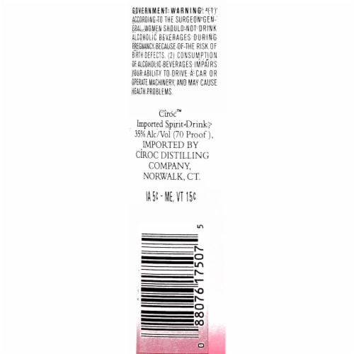 Ciroc Vodka Red Berry Perspective: top