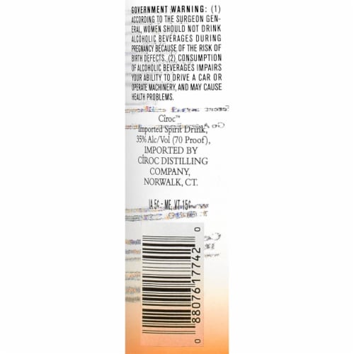 Ciroc Vodka Peach Perspective: top