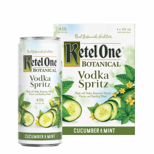 Ketel One Botanical Cucumber & Mint Vodka Spritz Perspective: top