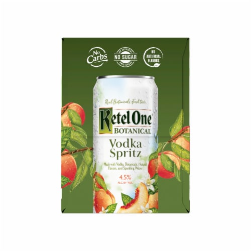 Ketel One Botanical Peach & Orange Blossom Vodka Spritz Perspective: top