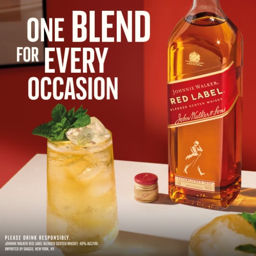 Johnnie Walker Red Label Blended Scotch Whisky Perspective: top