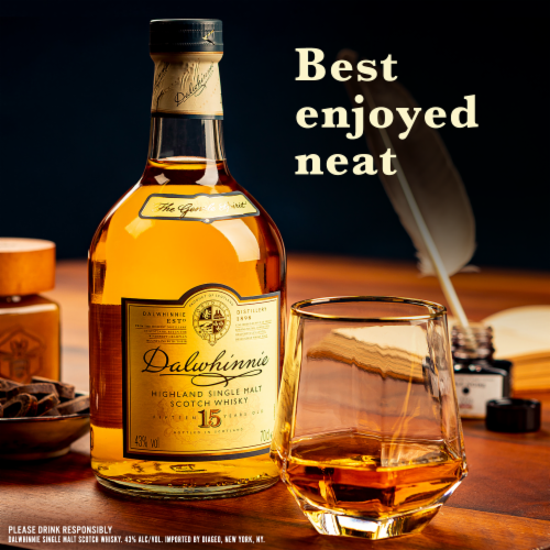 Dalwhinnie Whisky - Single Malt Scotch 15YO Perspective: top