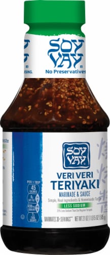Soy Vay Veri Veri Teriyaki Less Sodium Marinade and Sauce Perspective: top