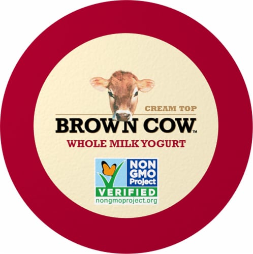 Brown Cow Cream Top Blueberry Whole Milk Yogurt Cup Perspective: top