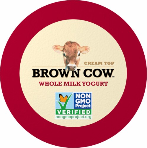 Brown Cow Cream Top Blueberry Whole Milk Yogurt Cup Perspective: top