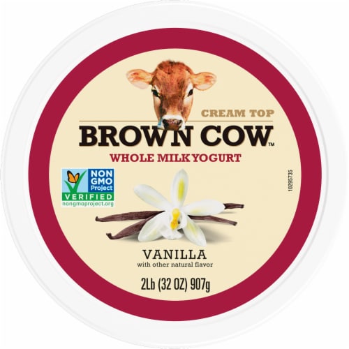 Brown Cow® Vanilla Cream Top Whole Milk Yogurt Perspective: top