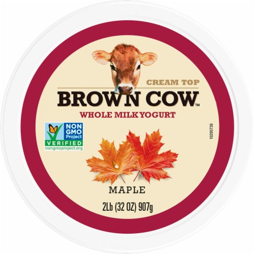 Brown Cow® Cream Top Maple Whole Milk Yogurt Perspective: top