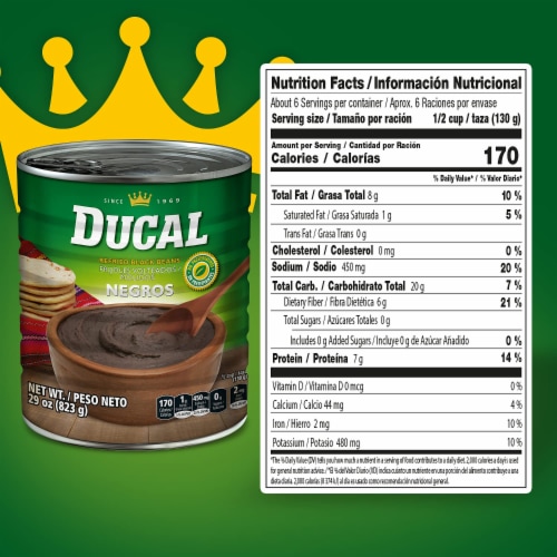 Ducal Refried Black Beans Perspective: top