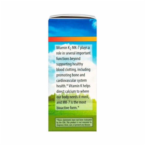 Carlson Liquid Vitamin K Super Daily K2 45 mcg - 0.34 fl oz (10.16 ml) Perspective: top