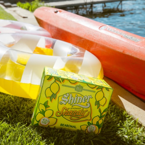 Shiner Lemonade Shandy Summer Seasonal Craft Beer Perspective: top