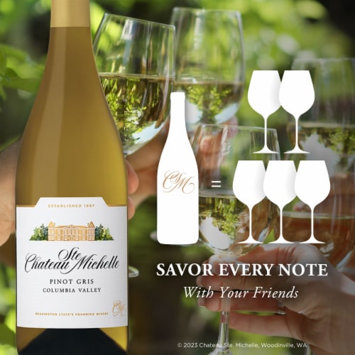 Chateau Ste Michelle Columbia Valley Pinot Gris Washington White Wine Perspective: top