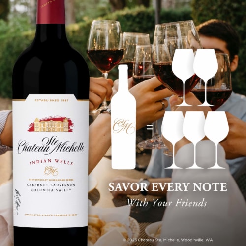 Chateau Ste Michelle Indian Wells Cabernet Sauvignon Washington Red Wine Perspective: top