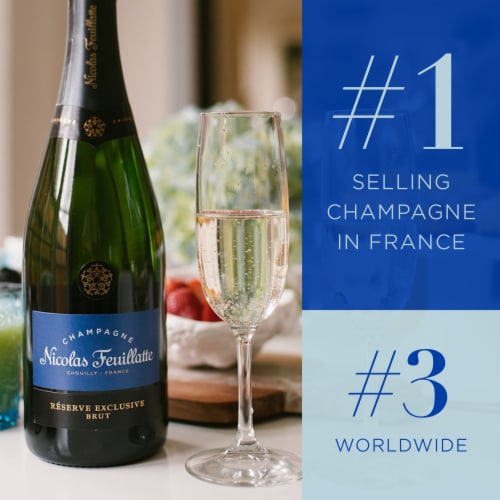 Nicolas Feuillatte Réserve Exclusive Brut Champagne French Sparkling Wine Perspective: top